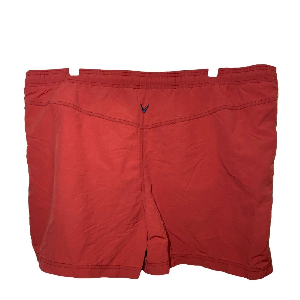 Callaway Golf Sport Swim Shorts Flat Front Drawstring Waist Mesh Lined Red Large